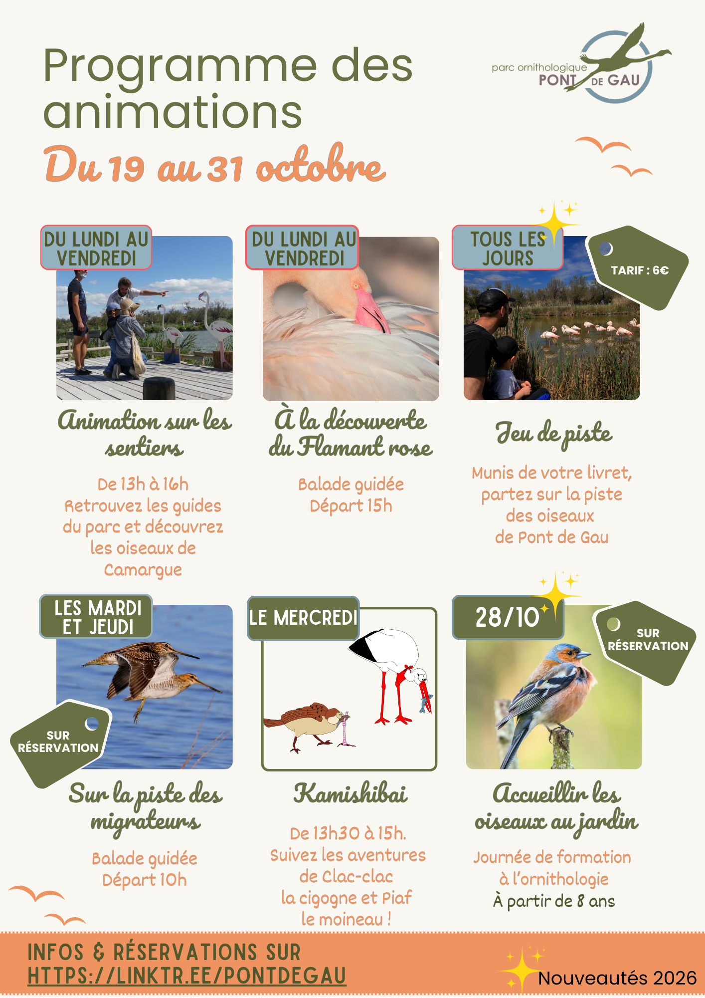Parc Ornithologique du Pont de Gau – Vacances de la Toussaint