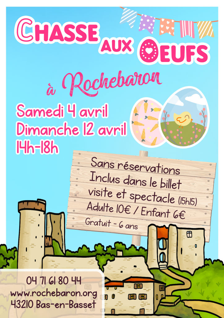 Chasse aux oeufs au château de Rochebaron