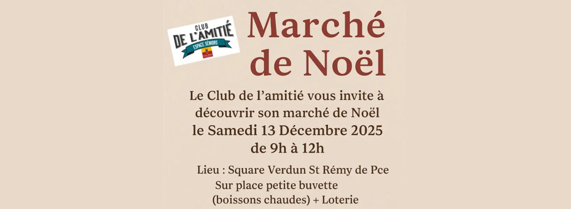 Marché de Noël du club de l'Amitié