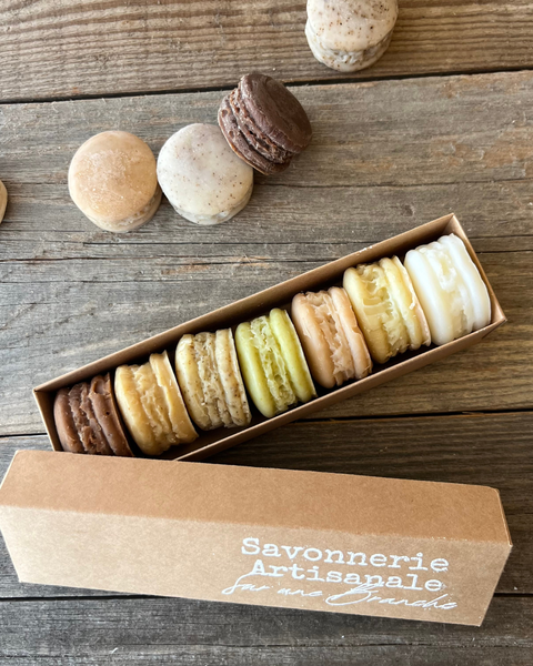 savons macarons savonnerie artisanale sur une branche (1).png