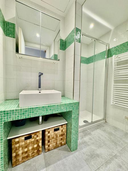 Salle de douche avec WC