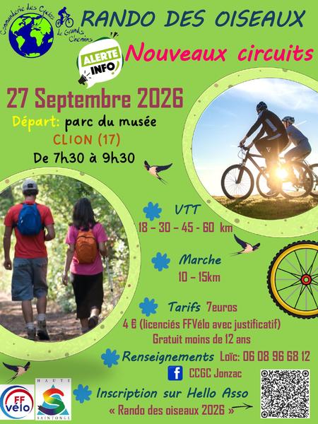 Rando des Oiseaux - VTT ou pédestre