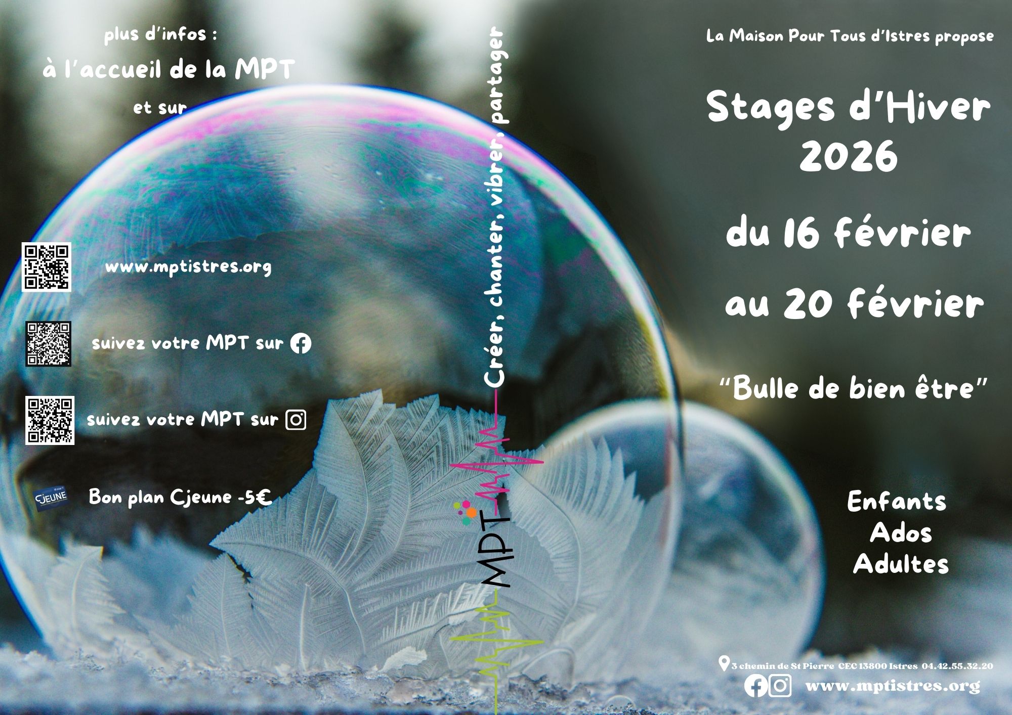 Stage "Bulles de bien-être" d'hiver de la Maison pour tous