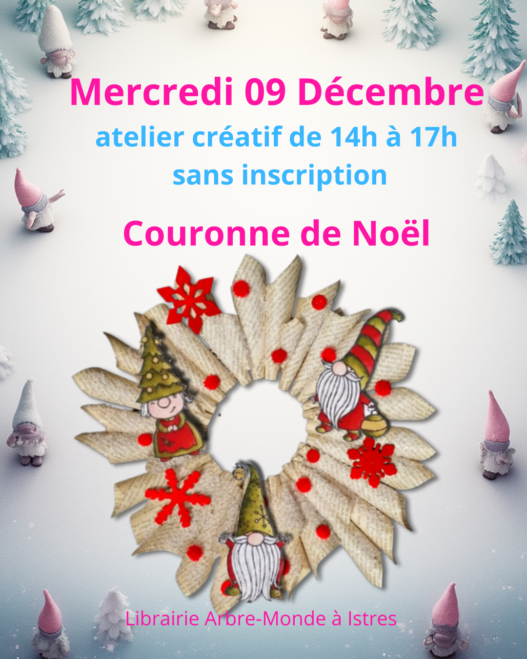Atelier couronne de Noël