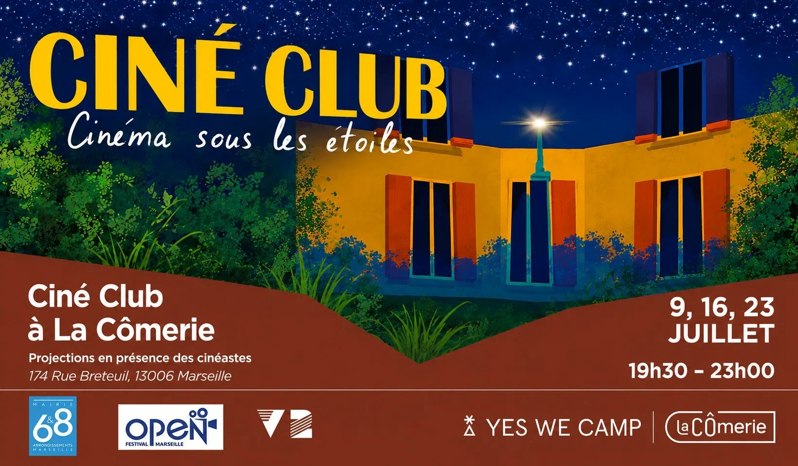 Cinéma sous les étoiles à la Cômerie