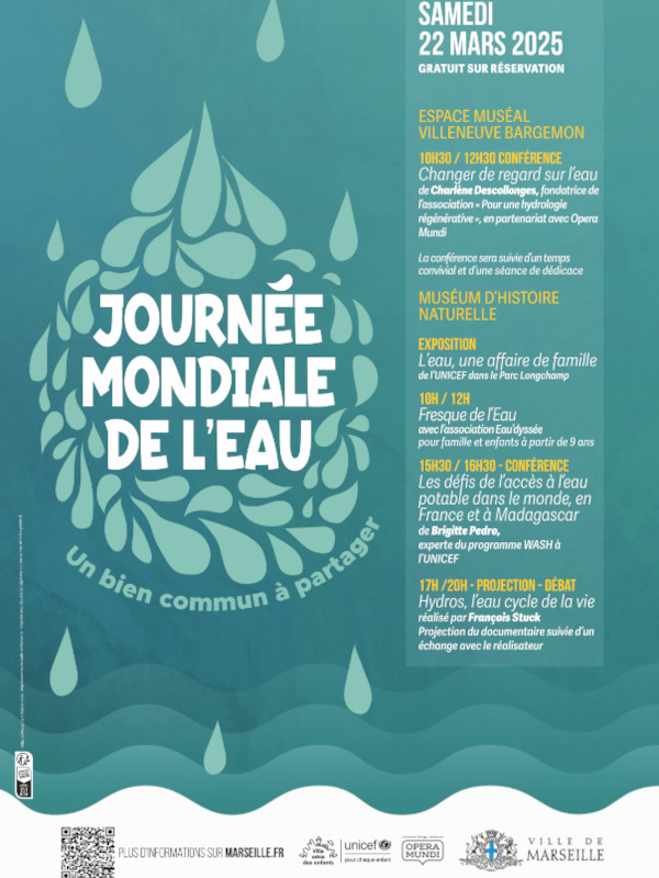 Journée mondiale de l'eau au Muséum d'Histoire Naturelle de Marseille (MHNM)