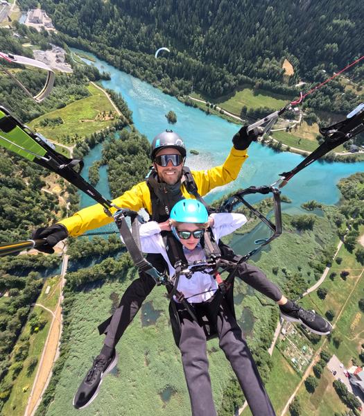 Vol biplace Bourg st Maurice Ecole de Parapente des Arcs