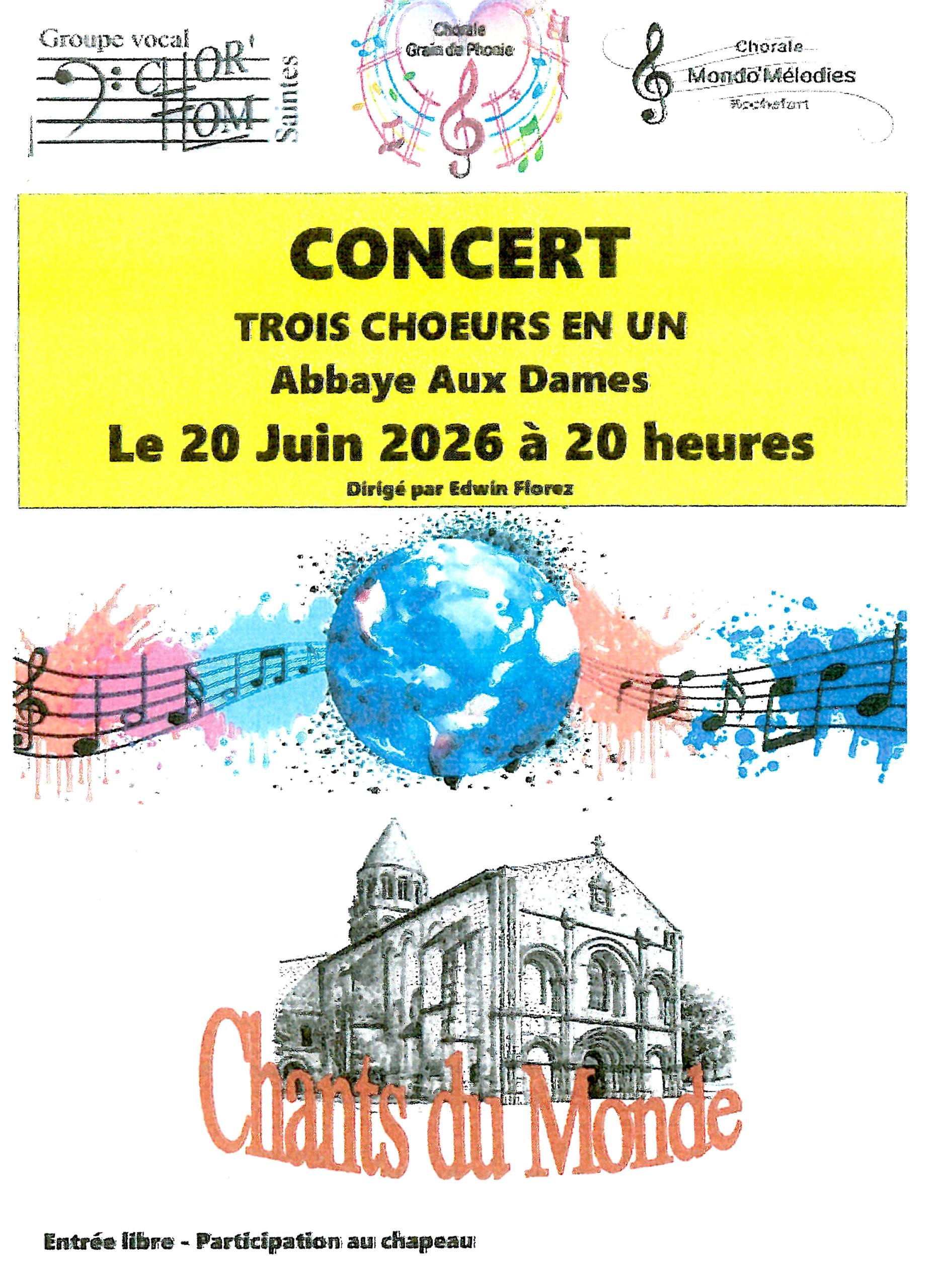 Concert - Trois chœurs en un