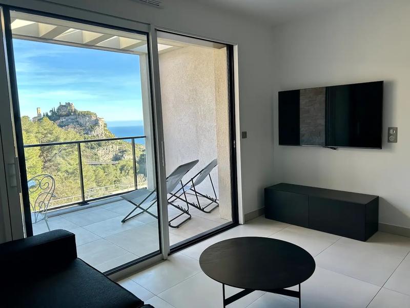Vue mer et vue village d'Eze