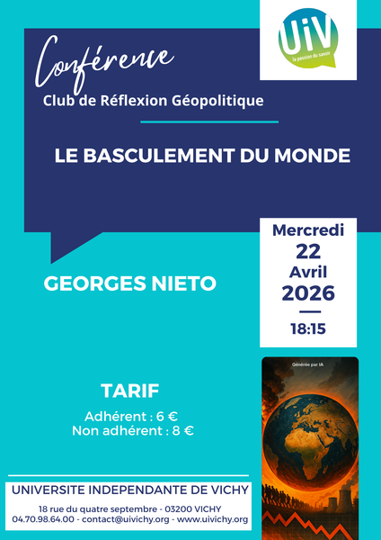 Conf&eacute;rence "Le basculement du monde"