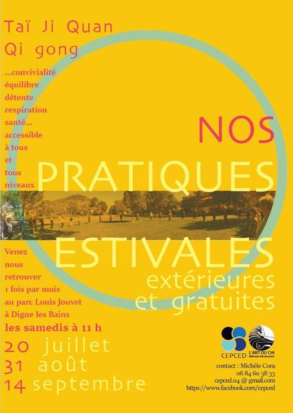 Pratiques gratuites en extérieur de Taï Chi-Qi Gong Du 20 juil au 14 sept 2024