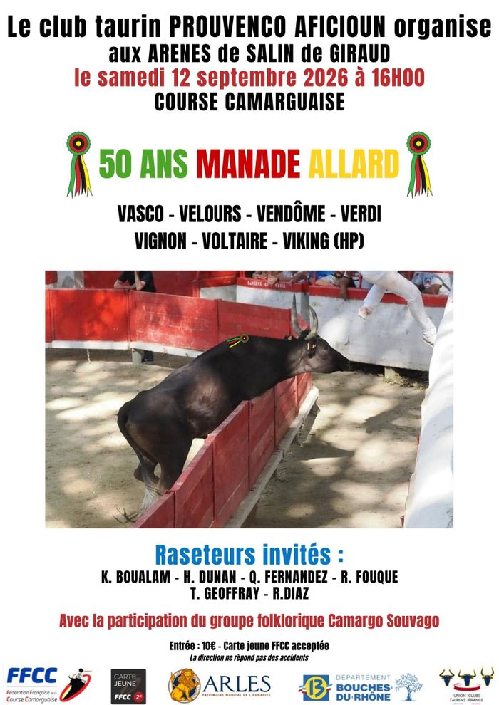 Course camarguaise – 50 ans de la mande Allard