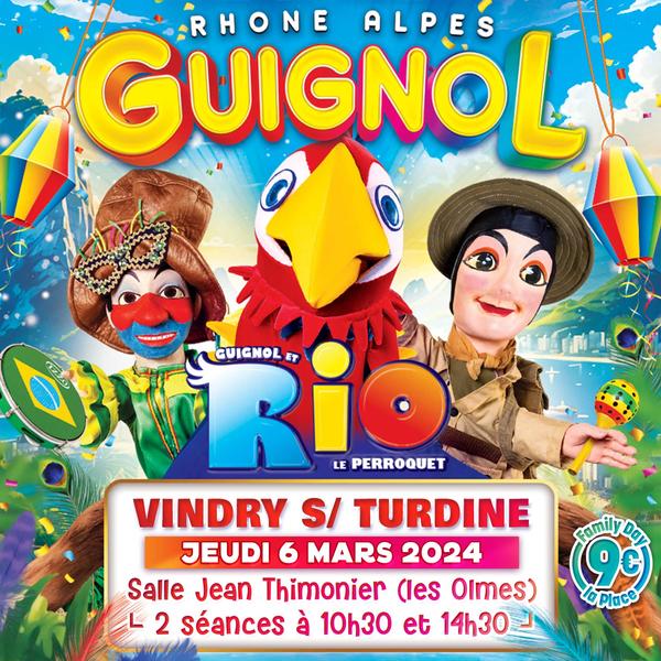 GUIGNOL Rhône Alpes et RIO le majestueux perroquet