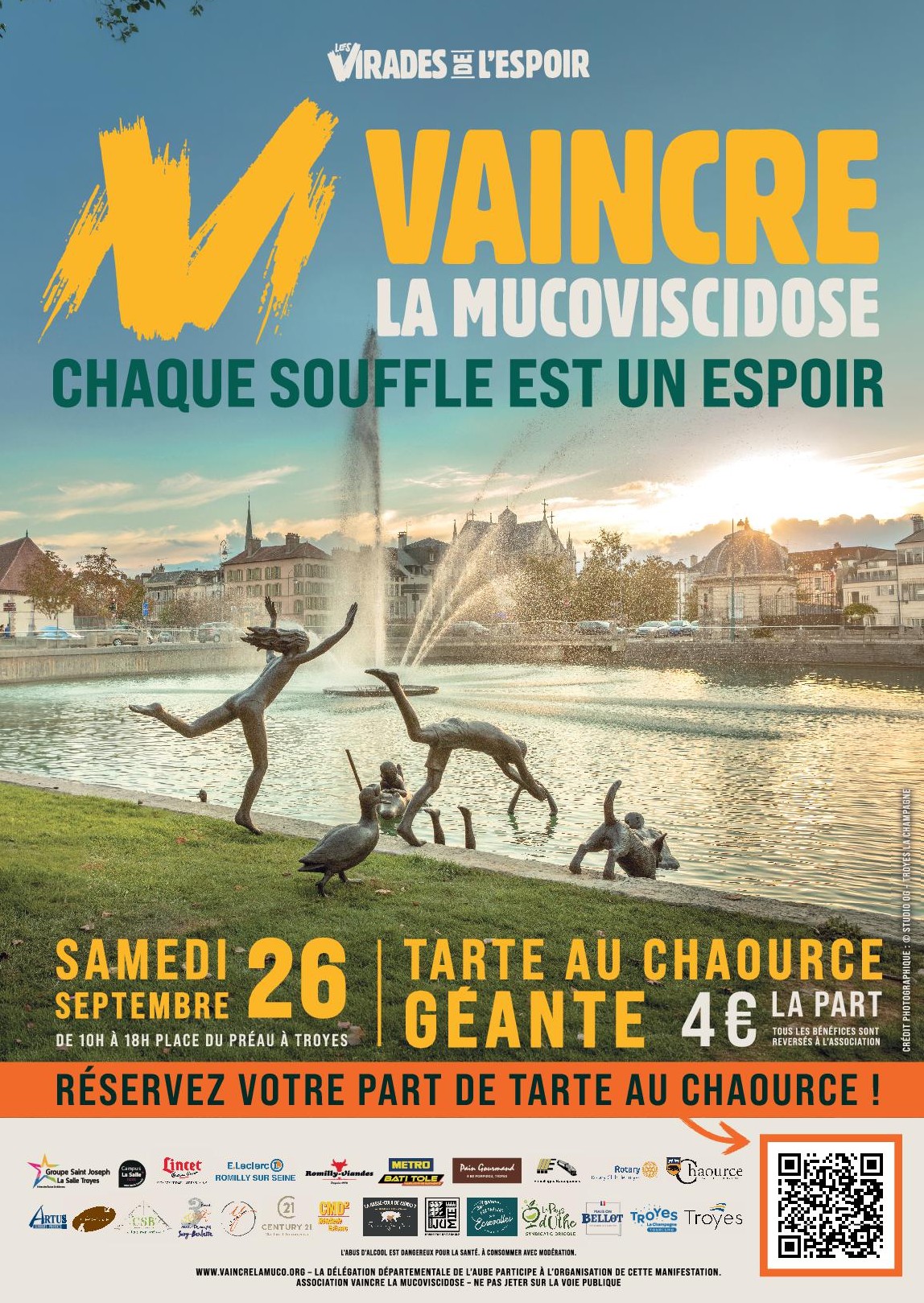 Virades de l'Espoir - Vente de tarte au Chaource