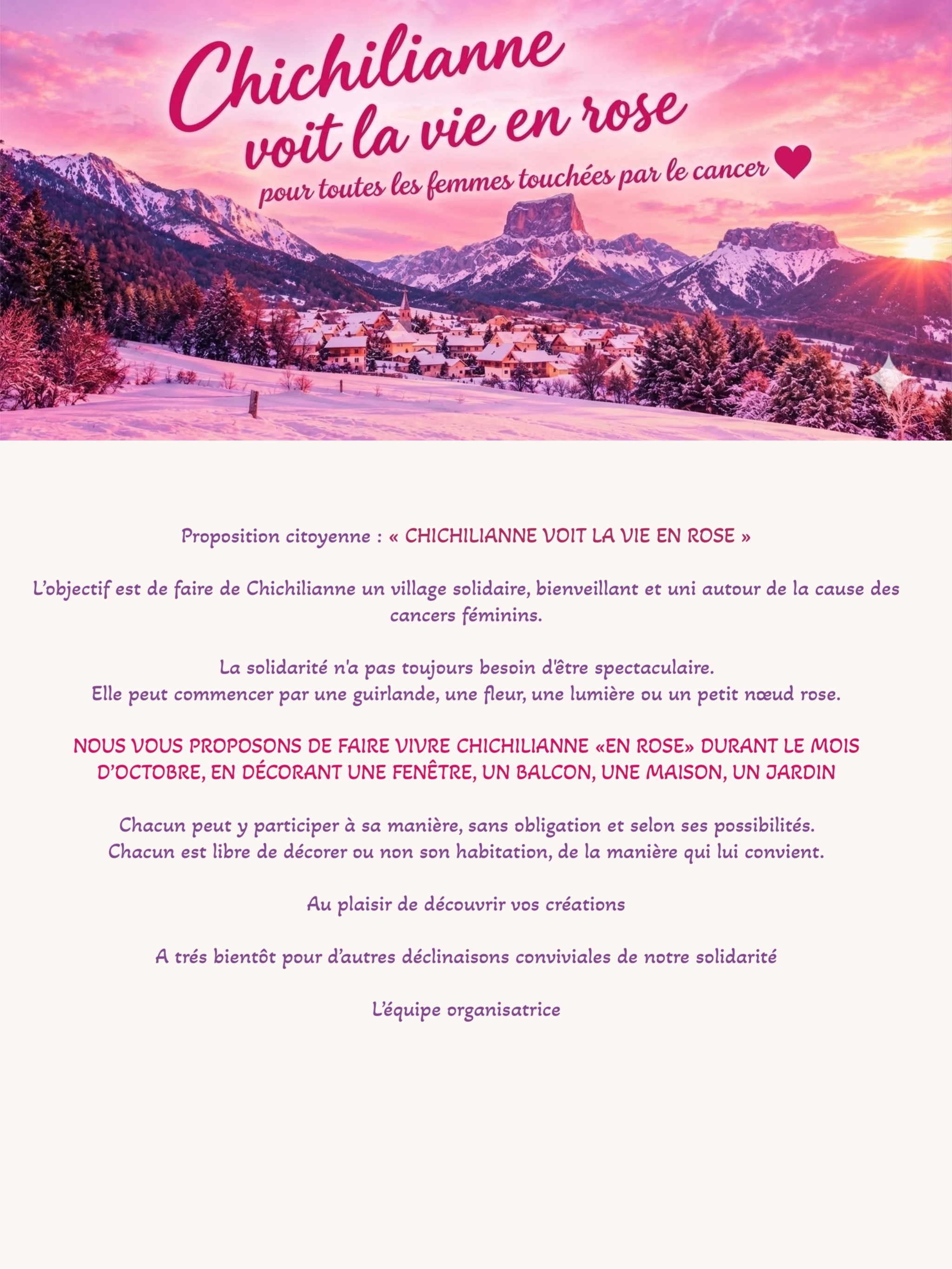 Chichilianne voit la vie en rose
