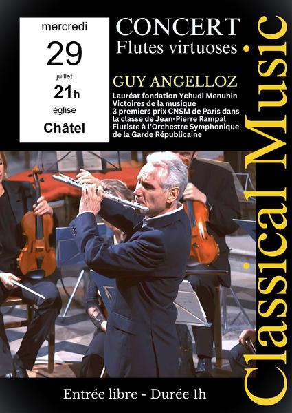 Concert de flûtes virtuoses à l'église - Guy Angelloz_Châtel