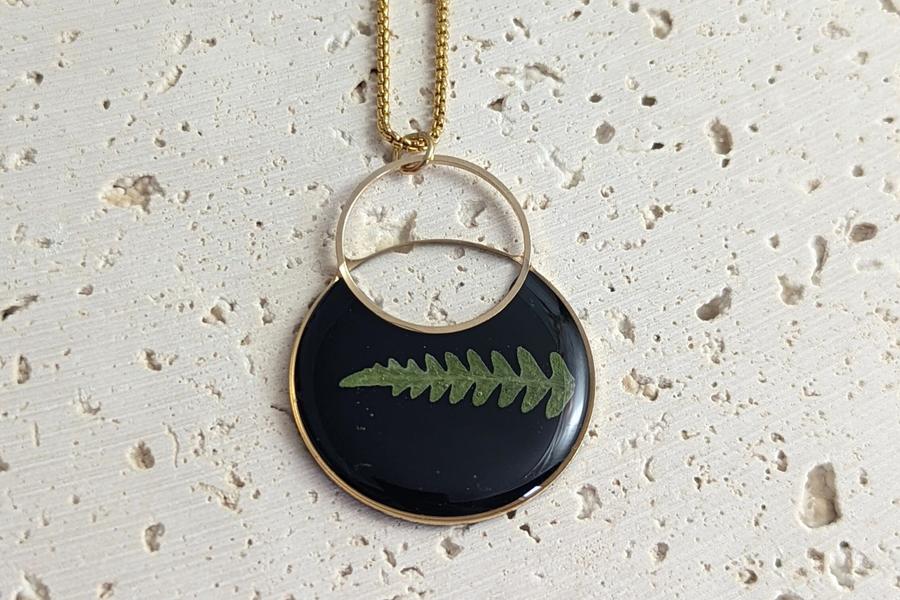 Thueyts - Libéra bijoux - pendentif fougère