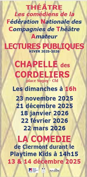 Lectures publiques | Chapelle des Cordeliers