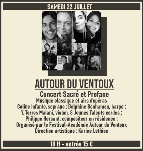 Concert  sacré et profane  » Autour du Vetoux  » – Musique dans la Nef - Vaison-la-Romaine