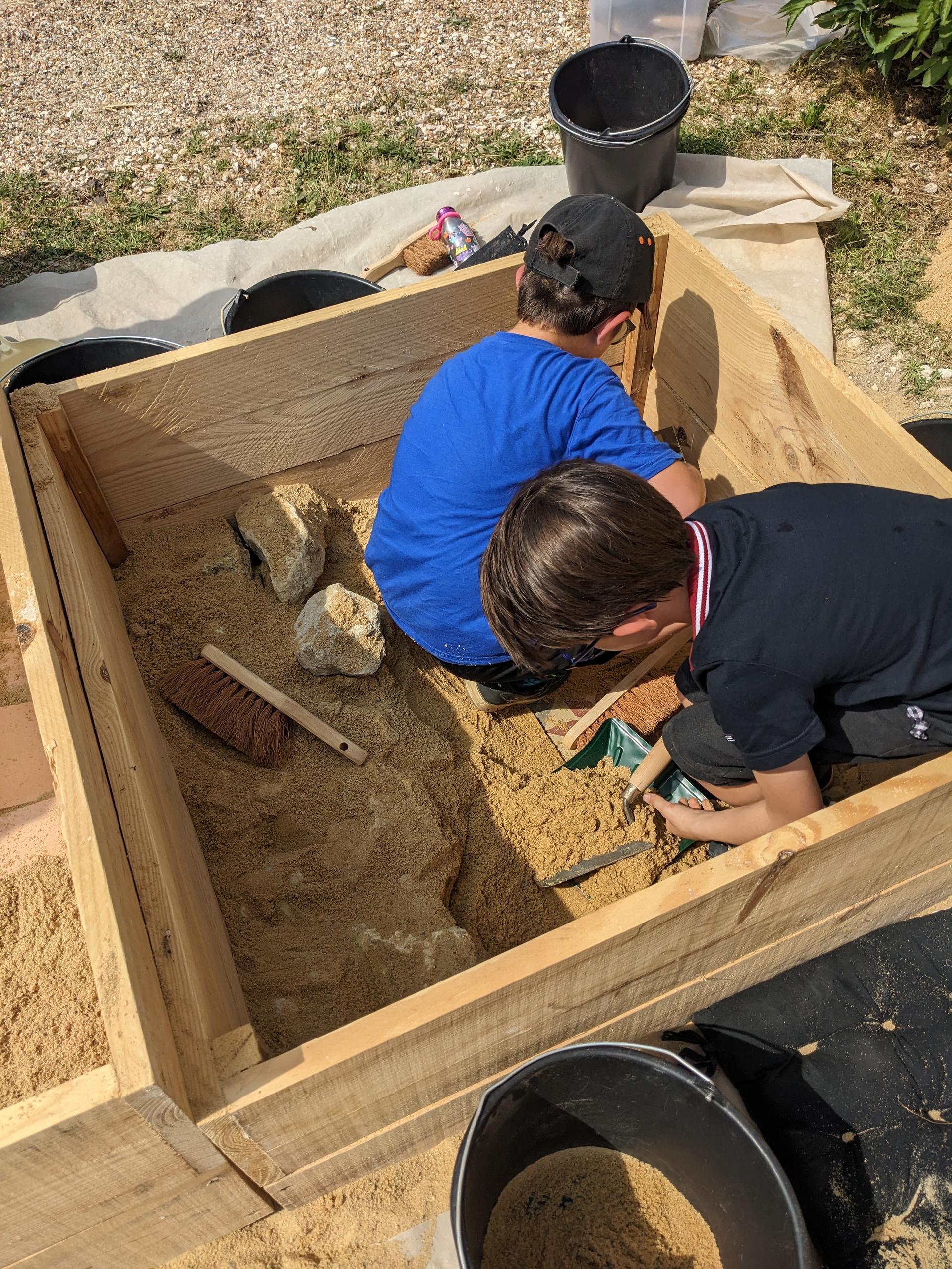 Activité chantier de fouilles