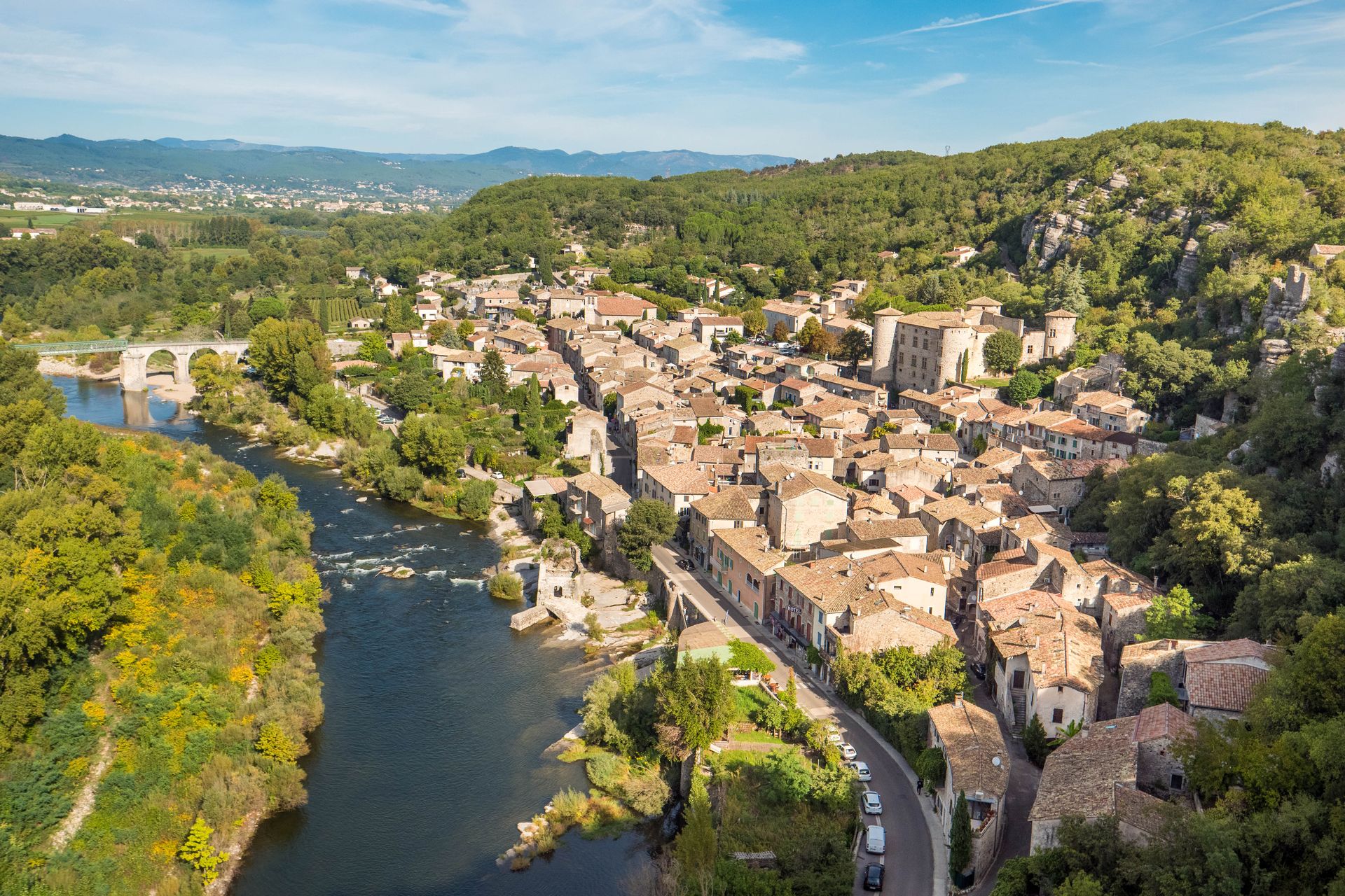 Balade - La rivière Ardèche au fil des crues et des inondations du village