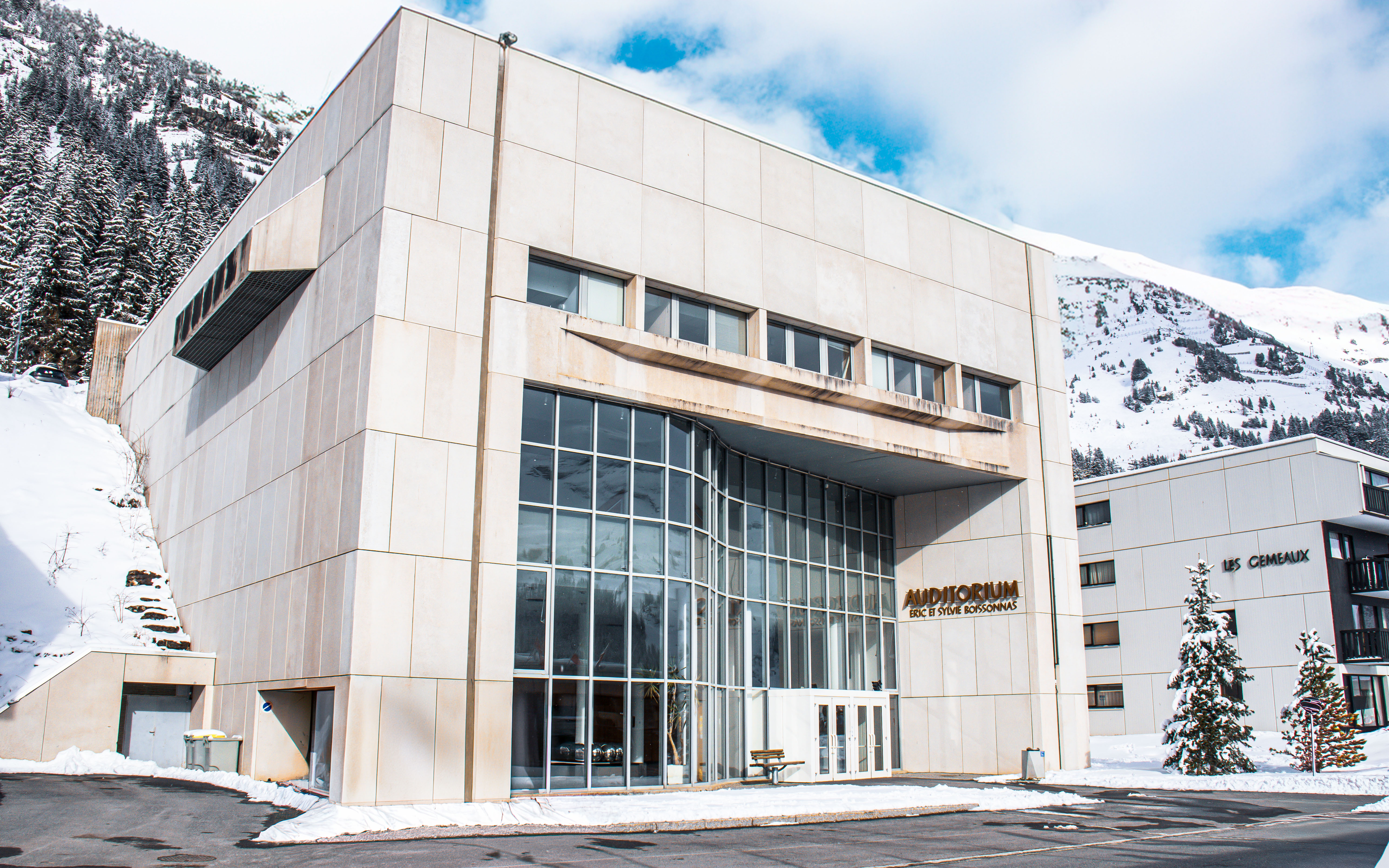 Front of the Auditorium in winter