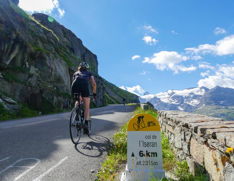 Montée cycliste du col de l'Iseran