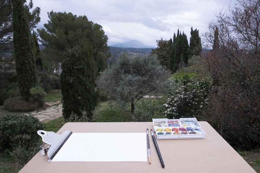 Aquarelle au Jardin des Peintres_Aix-en-Provence