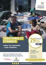 Table ronde autour de l'accueil des réfugiés à la médiathèque de Morestel_Mores…