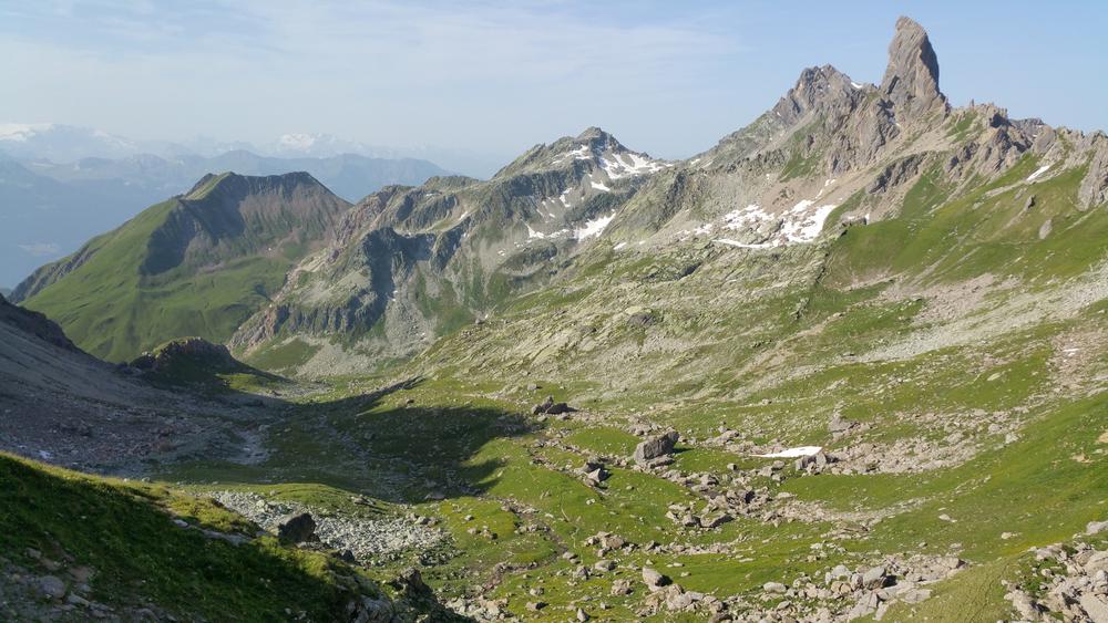 Vue Pierra Menta depuis le refuge de Presset vallée de la Plagne