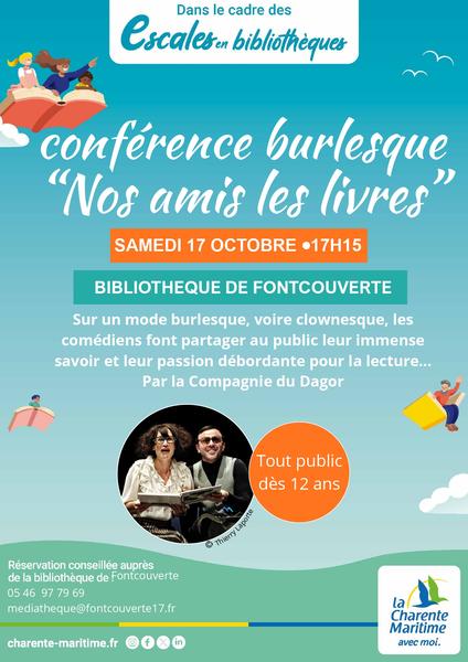 Spectacle  "Nos amis, les livres" - Cie du Dagor