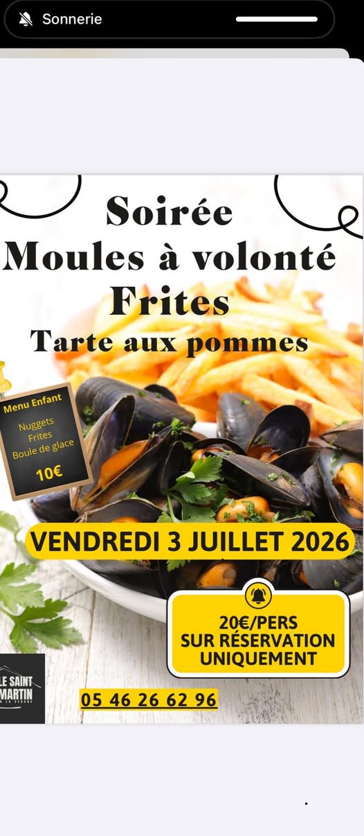 Soirée Moules à volonté
