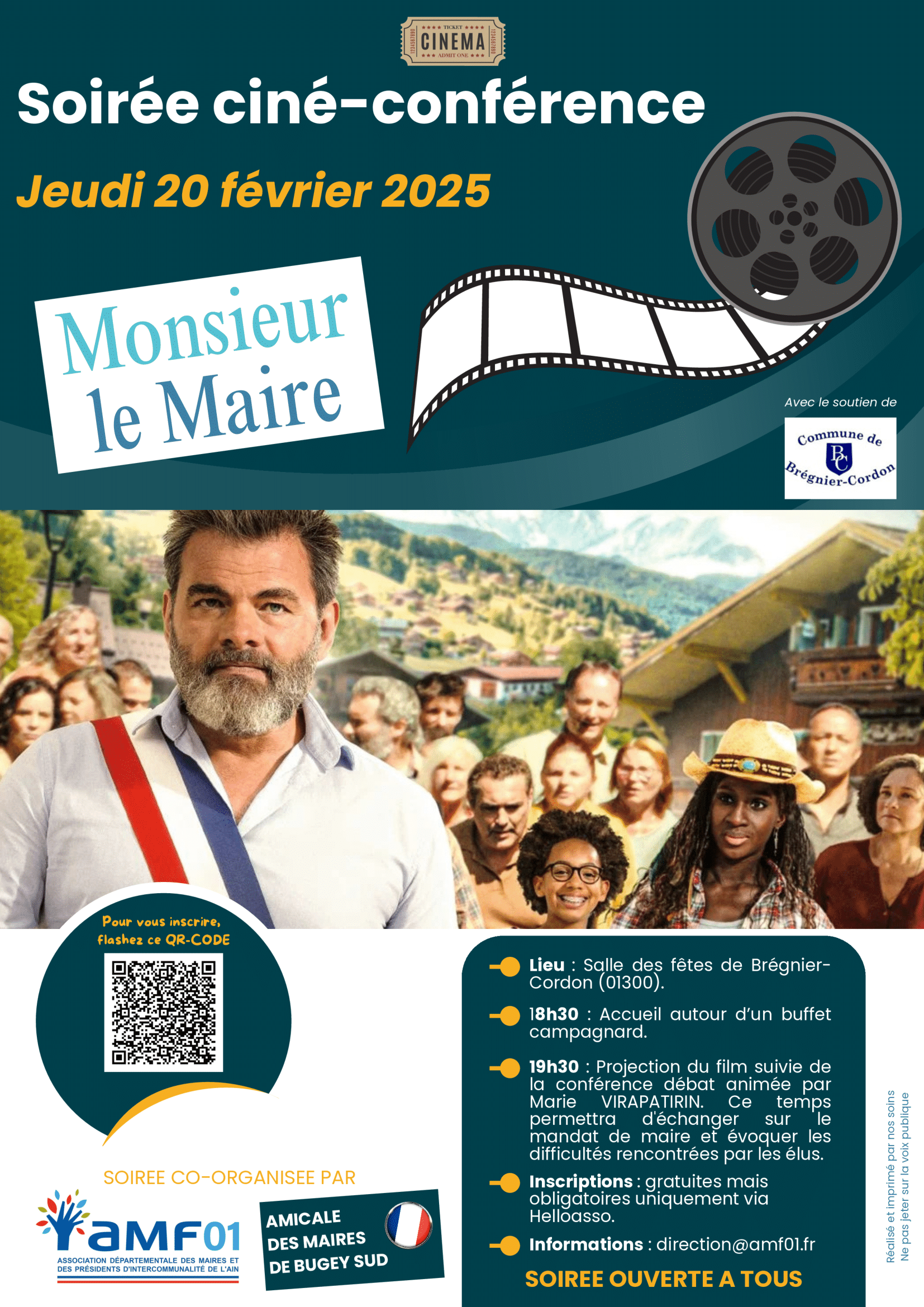 Soirée ciné-conférence : projection du film Monsieur le Maire_Brégnier-Cordon