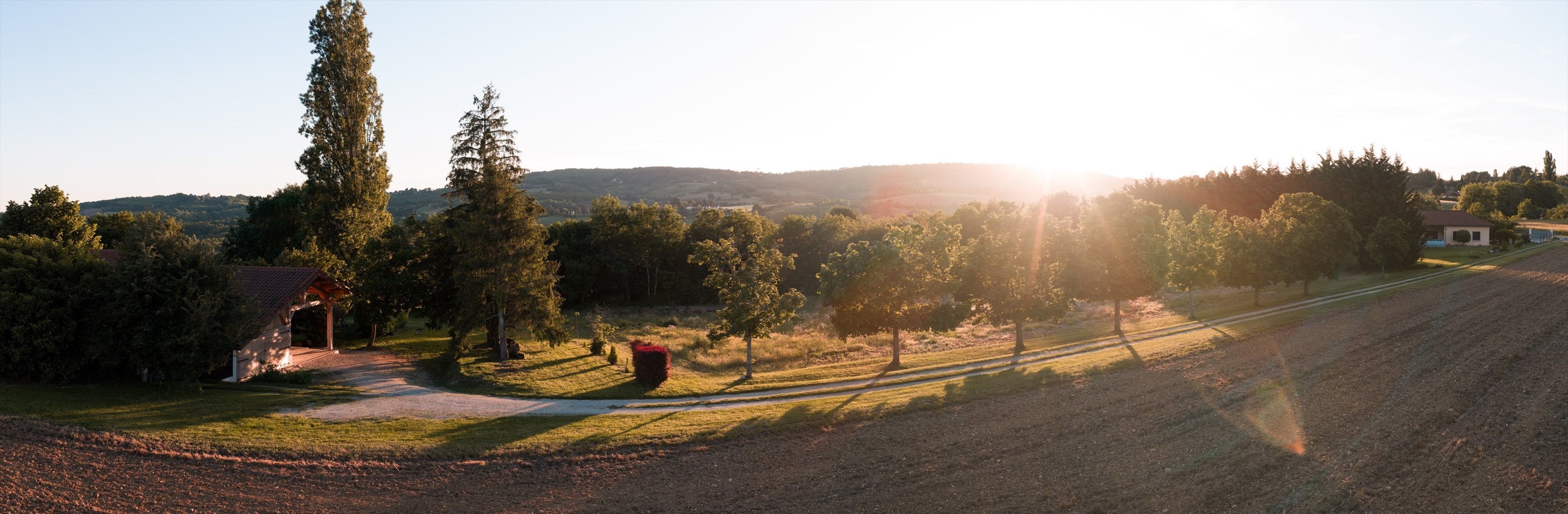 Vue d'arrivée au gîte