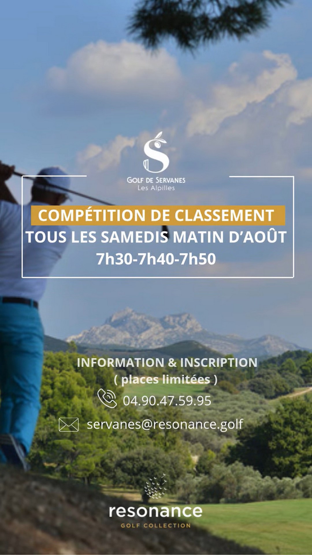 Compétitions de classement au Golf de Servanes
