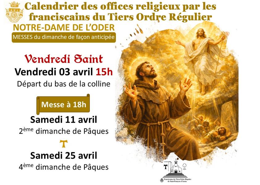 Messe à Ambialet par les franciscains du Tiers Ordre Régulier