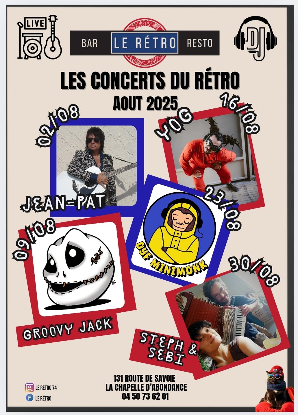 Les événements du Rétro - Août 2025