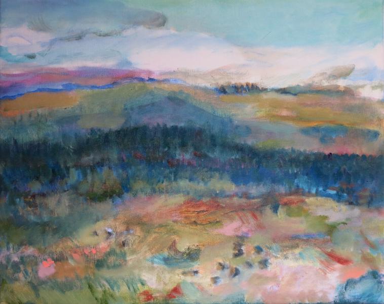 Montagne, huile sur toile - © ©Miene Mathon Montagne, huile sur toile - © ©Miene Mathon