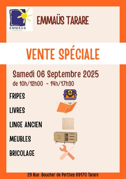 Vente spéciale Emmaüs TARARE