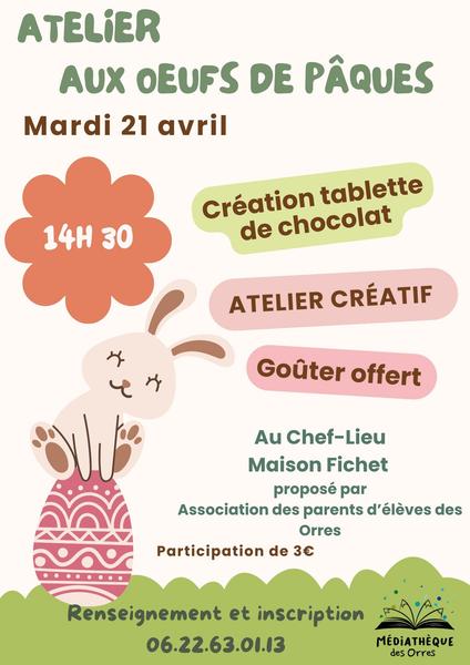Atelier 'Aux œufs de Pâques'