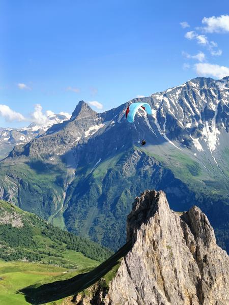 Parapente aiguille grive Ecole de Parapente des Arcs