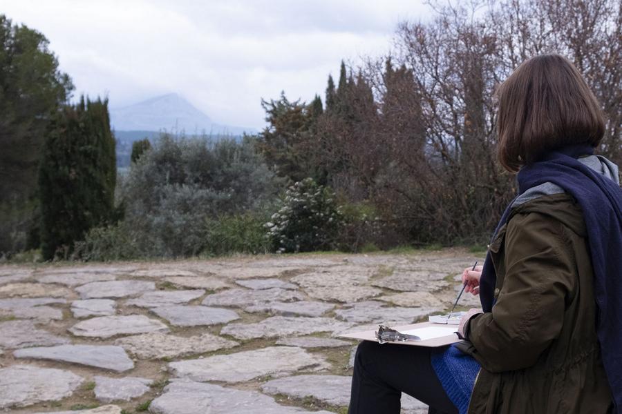 Aquarelle au Jardin des Peintres_Aix-en-Provence