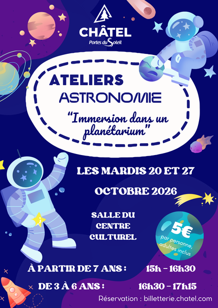 Image Affiche Ateliers astronomie Toussaint 26