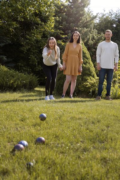 Pétanque en famille