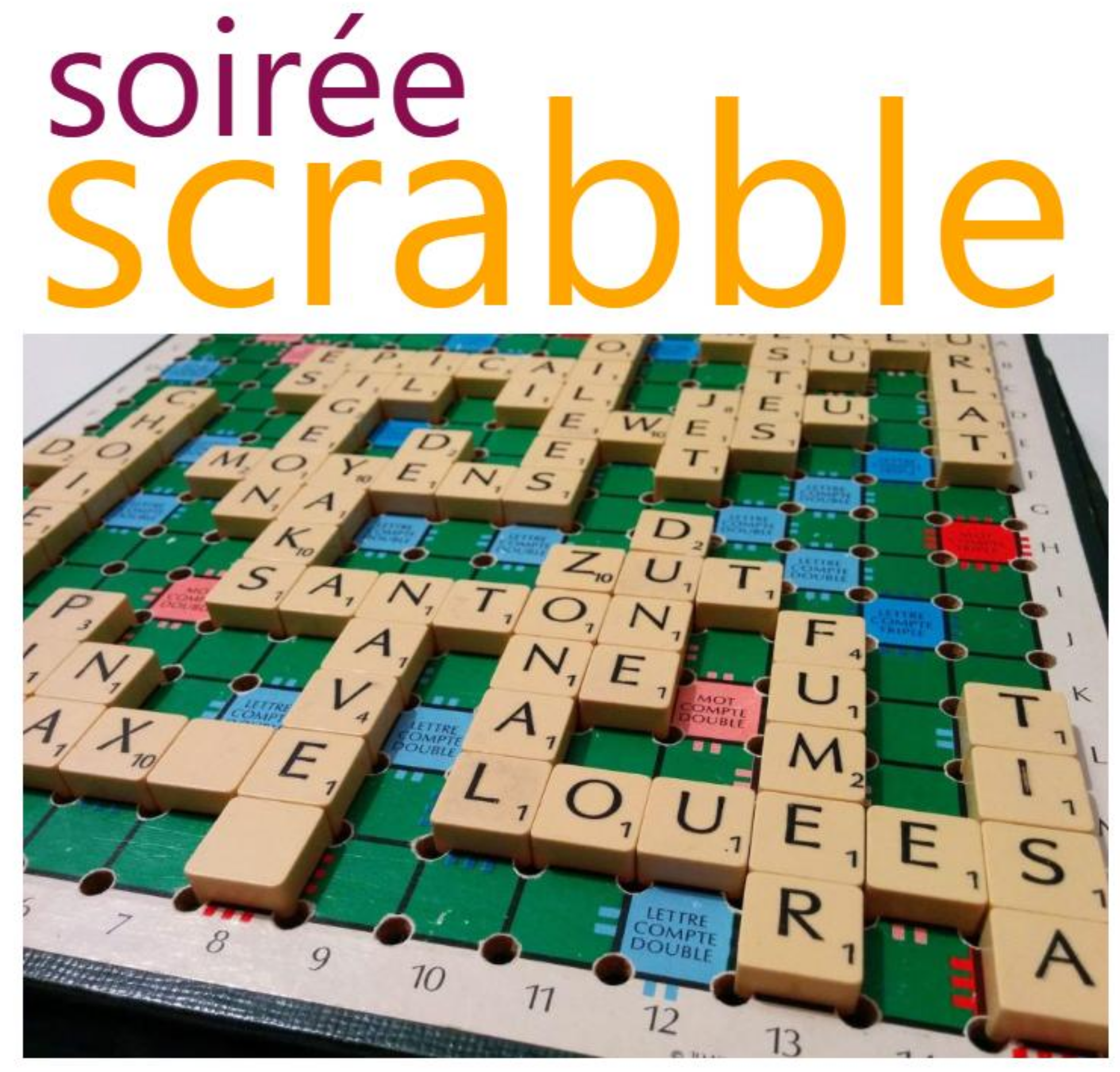 Bibliothèque du Puy-en-Velay : soirée scrabble