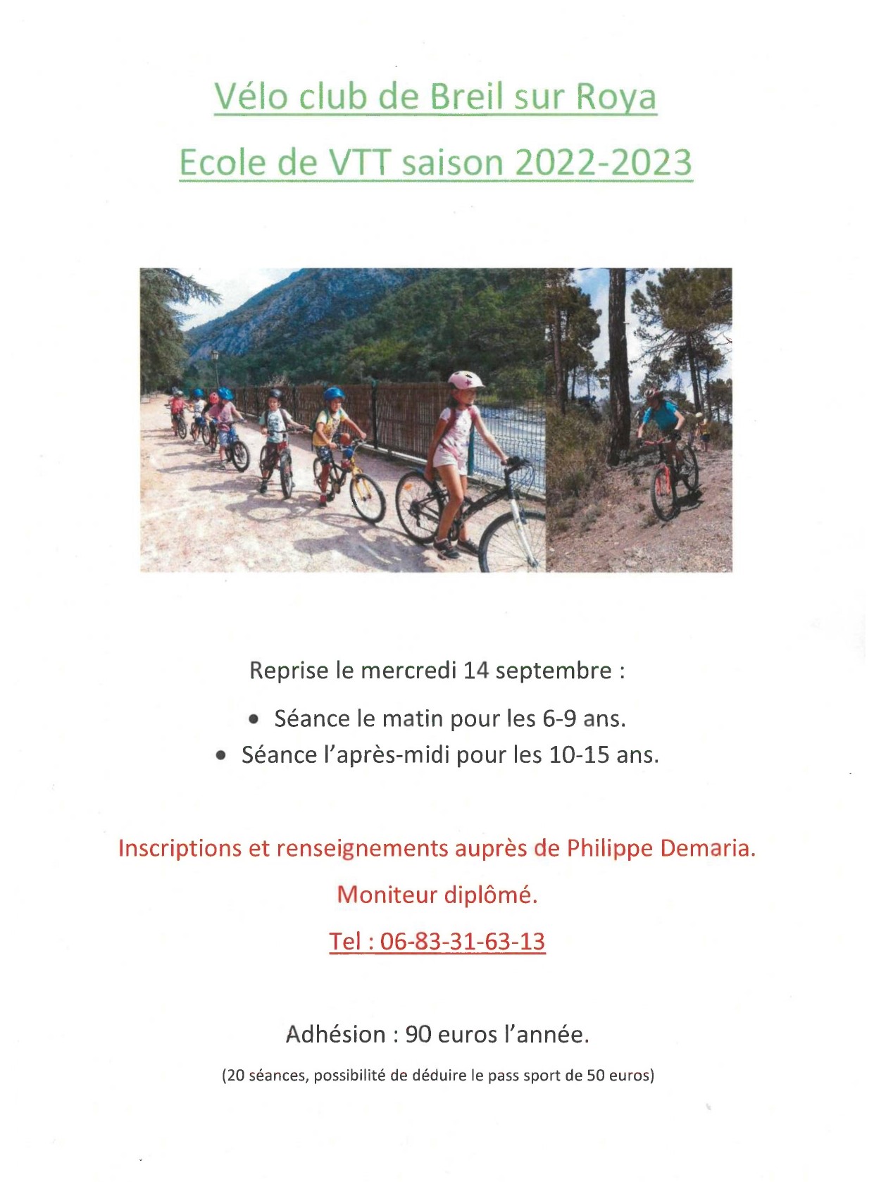 Cours de VTT 2022-23