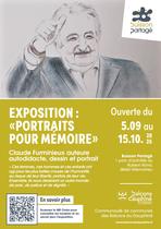 Affiche_Exposition : Portraits pour mémoire au Buisson Partagé_Villemoirieu