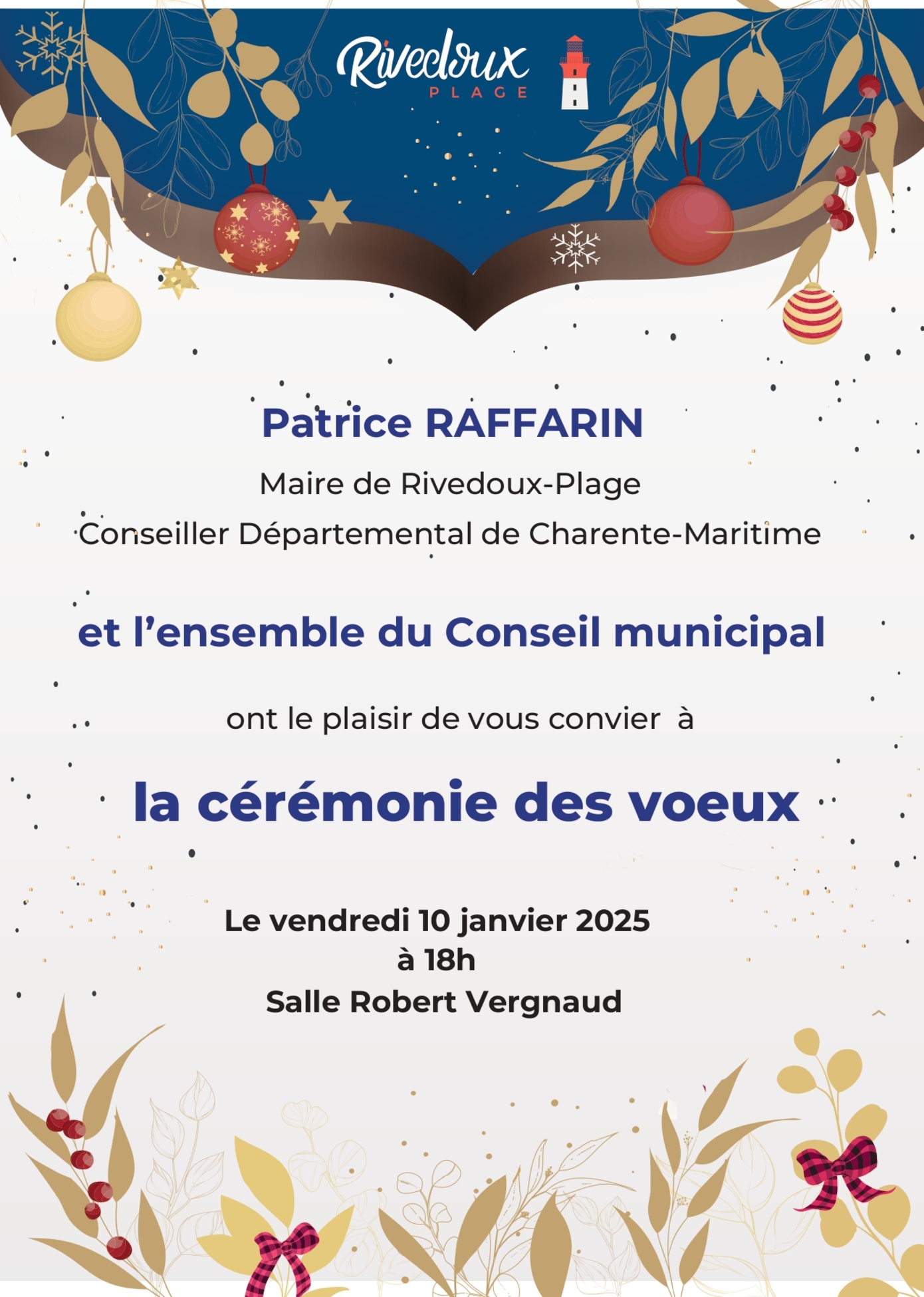Cérémonie des voeux à Rivedoux-Plage
