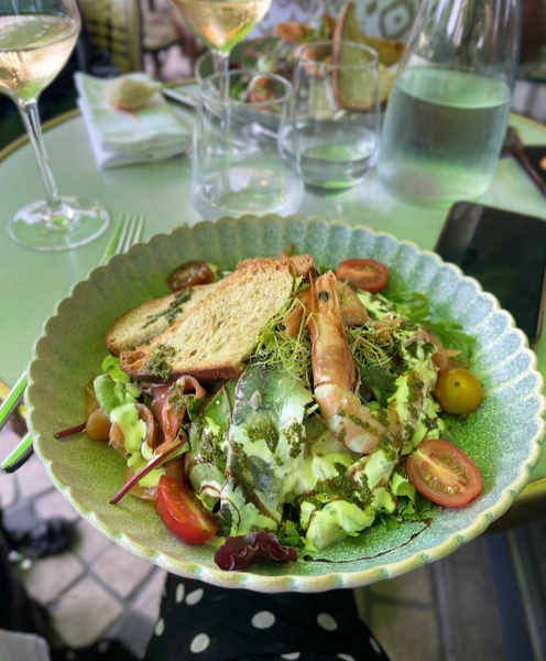 Salade saumon et crevettes 