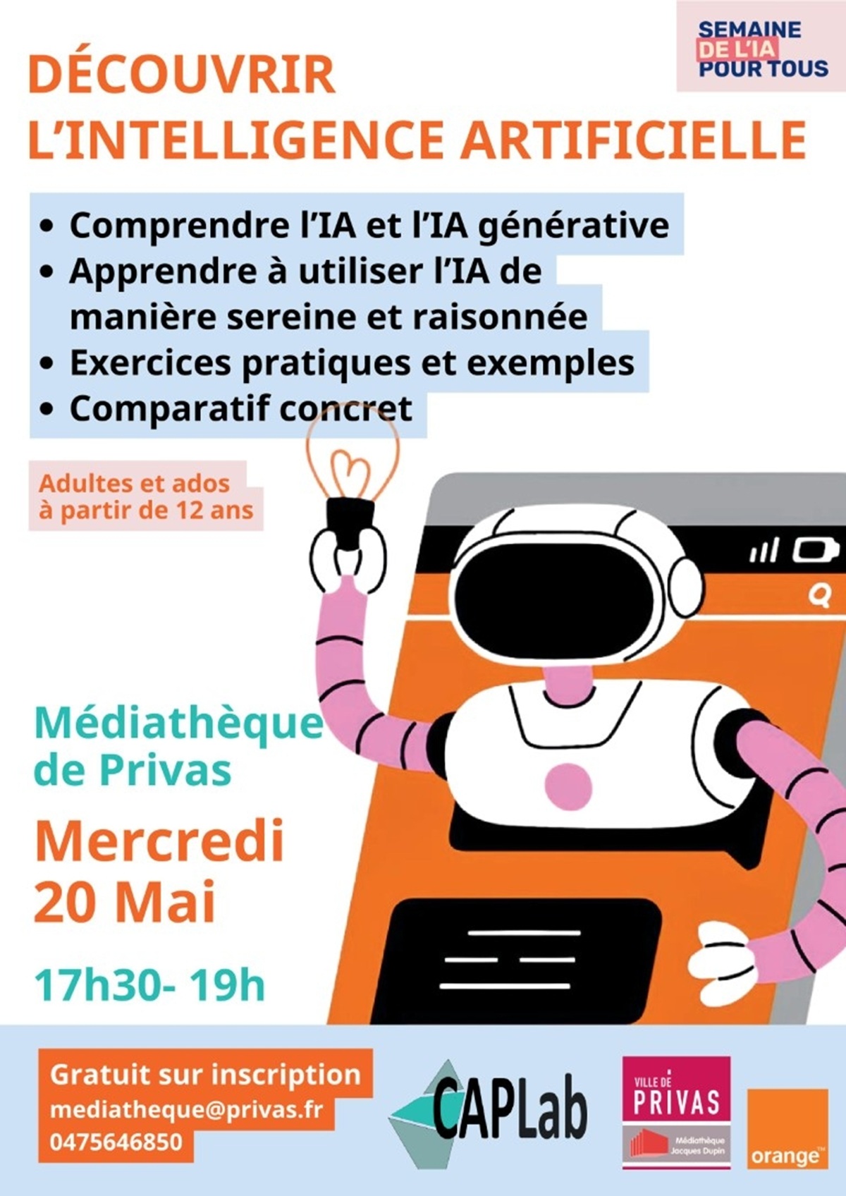 Atelier Découvrir l'intelligence artificielle